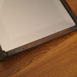 Art deco mirror brass patina 26x26cm