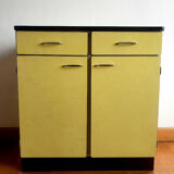 Lemon yellow formica sideboard 1960