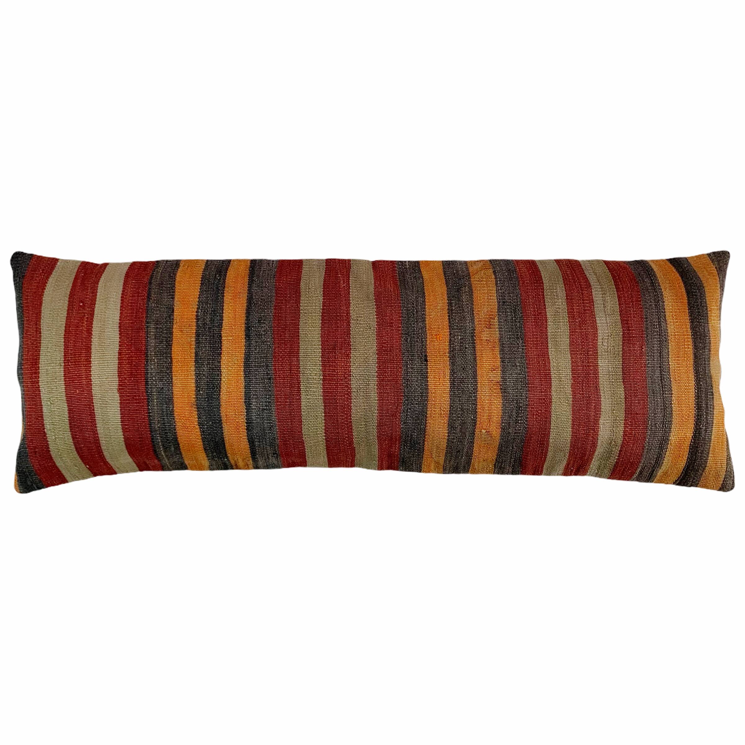 Vintage turkish kilim cushion cover , 120 x 40 cm