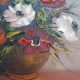 Painting bouquet of anemone flowers