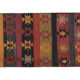 Vintage Organic Turkish Yellow and Red Kilim Rug Runner 3' x 9'5''