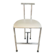 Vintage 70s chair in chrome metal and white faux leather.
