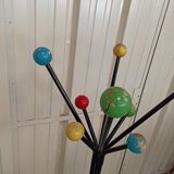 Coat rack parrot locker multicolored balls circa 50