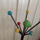 Coat rack parrot locker multicolored balls circa 50