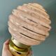 Vintage art deco globe table lamp in pink and gold Clichy glass