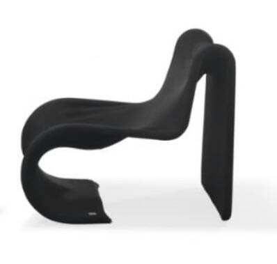 Black Tormentia lounge chair by Enrico Cesana for Busnelli