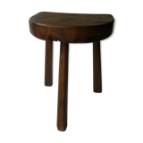 Walnut tripod cowhock stool