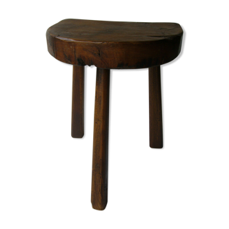 Walnut tripod cowhock stool