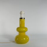 Mid-Century Modern Curvaceous Bright Yellow Glass Table Lamp by Orrefors, 1960s