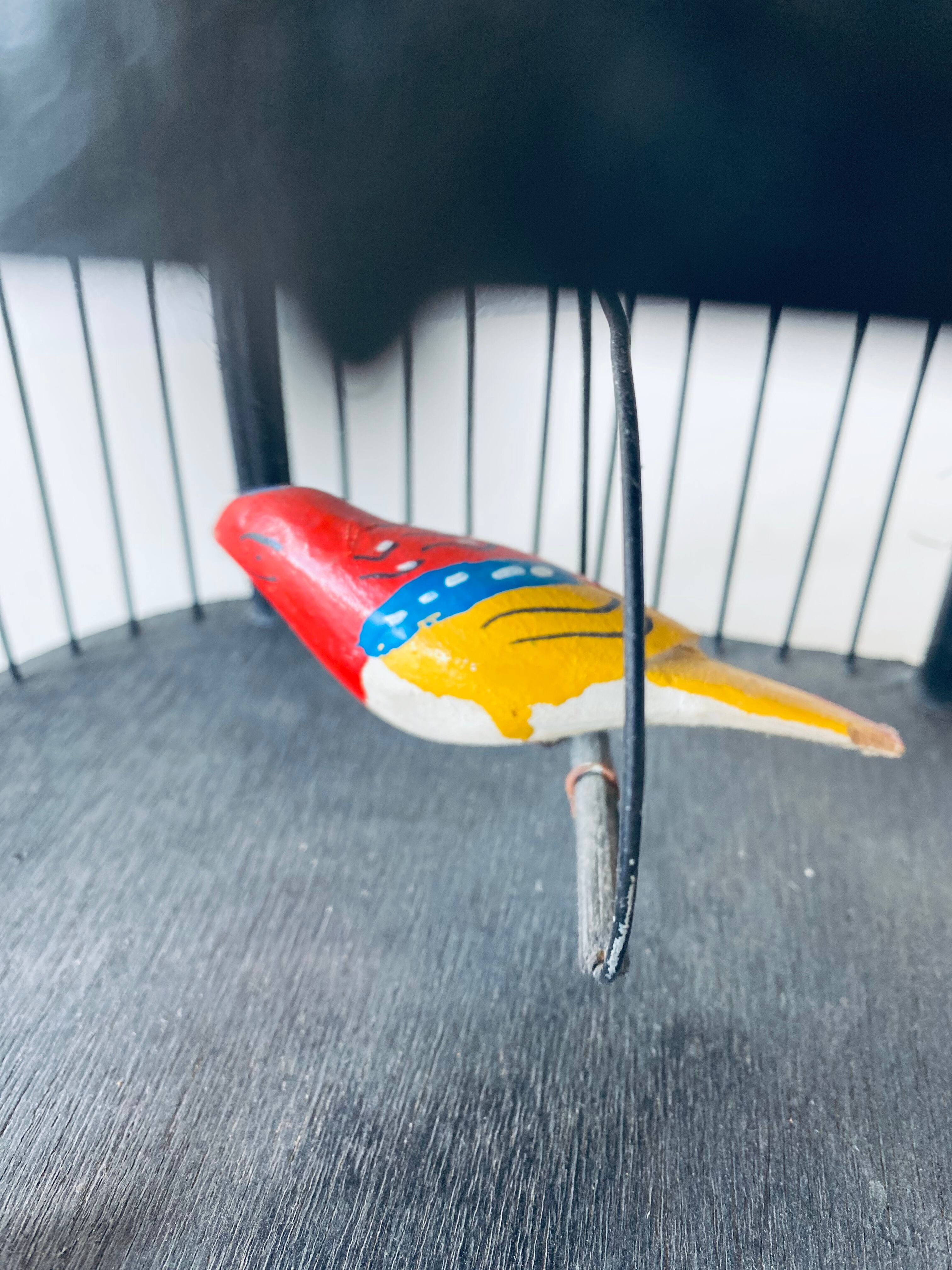 Vintage wooden birdcage