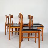 Set of 6 Scandinavian chairs from the 60s