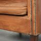 Vintage sheepskin club armchair in a beautiful light cognac colour