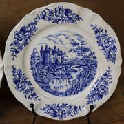 4 vintage Sarreguemines Castle model dessert plates