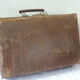 Suitcase for child in brown cardboard