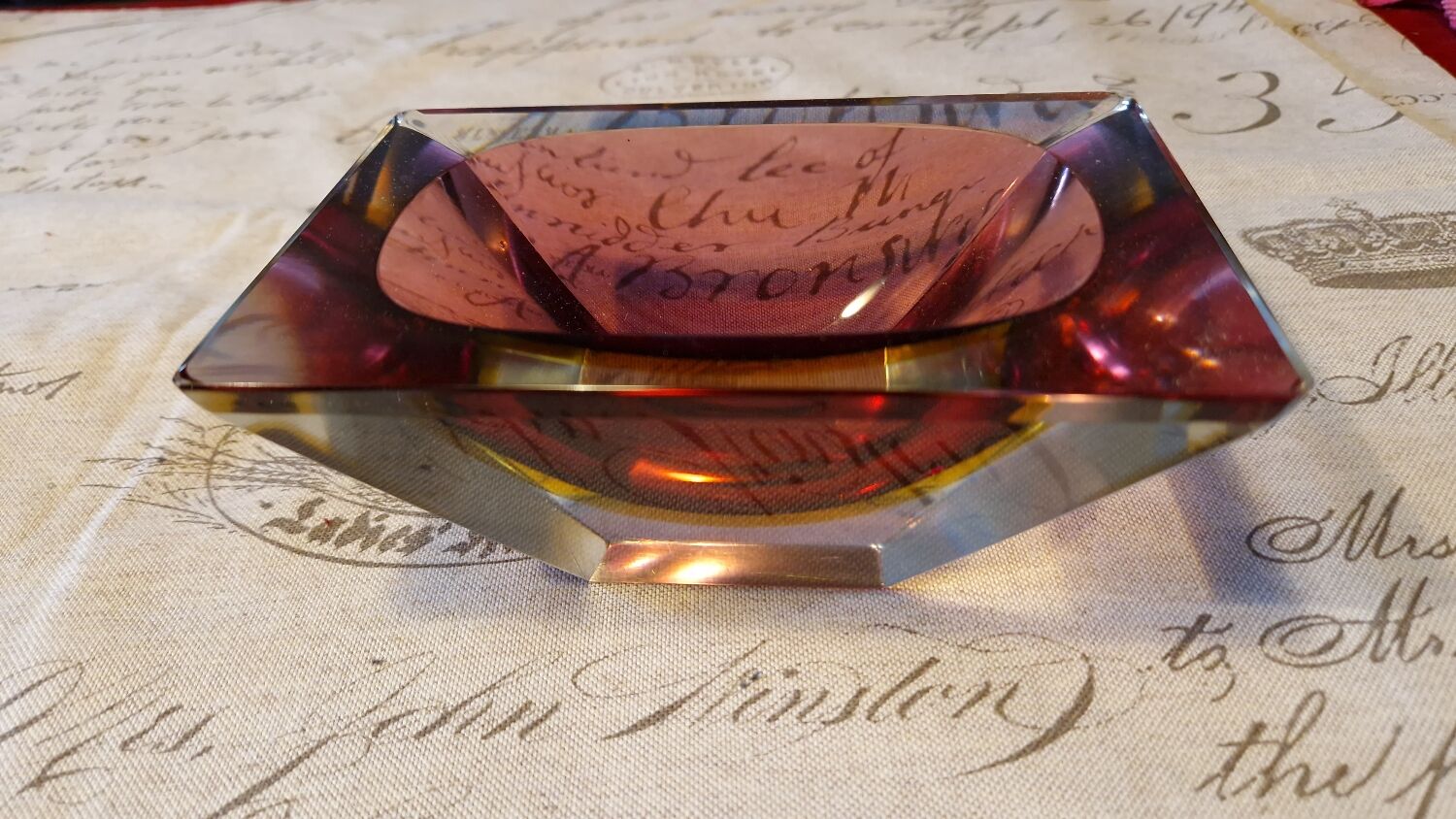 Sommerso pocket tray from Murano