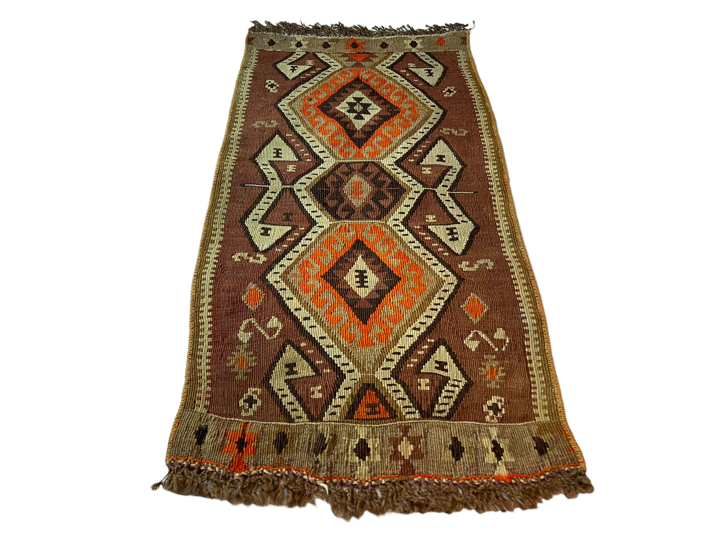 Vintage turkish kilim rug , 95 x 48 cm