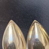 6 gold metal teaspoons