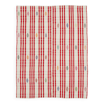 Turkish Handmade Vintage Anatolian Kilim 196 cm x 258 cm