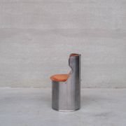 Single Occasional or Vanity Chairs in Brushed Chrome attr. to Willy Rizzo (