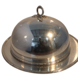 Silver metal bell dish "europ felix"