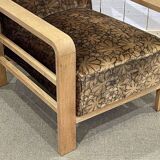 1930s Art Deco oak armchair