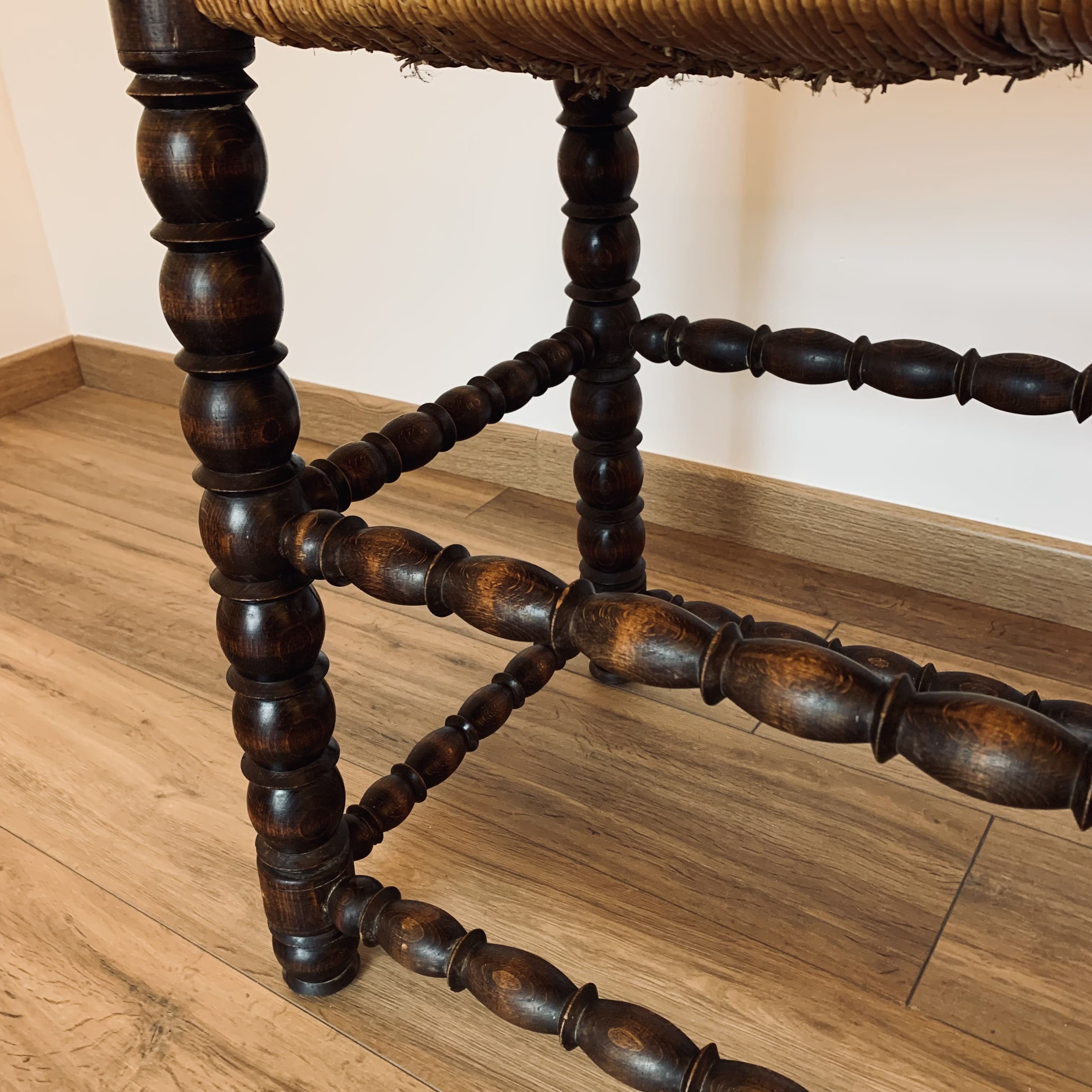 Mulched bench - turned wood