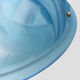 Old degue chandelier, suspension basin art deco 1 fire, in blue glass paste. signed degué