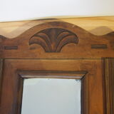 Old pediment mirror carved in wood