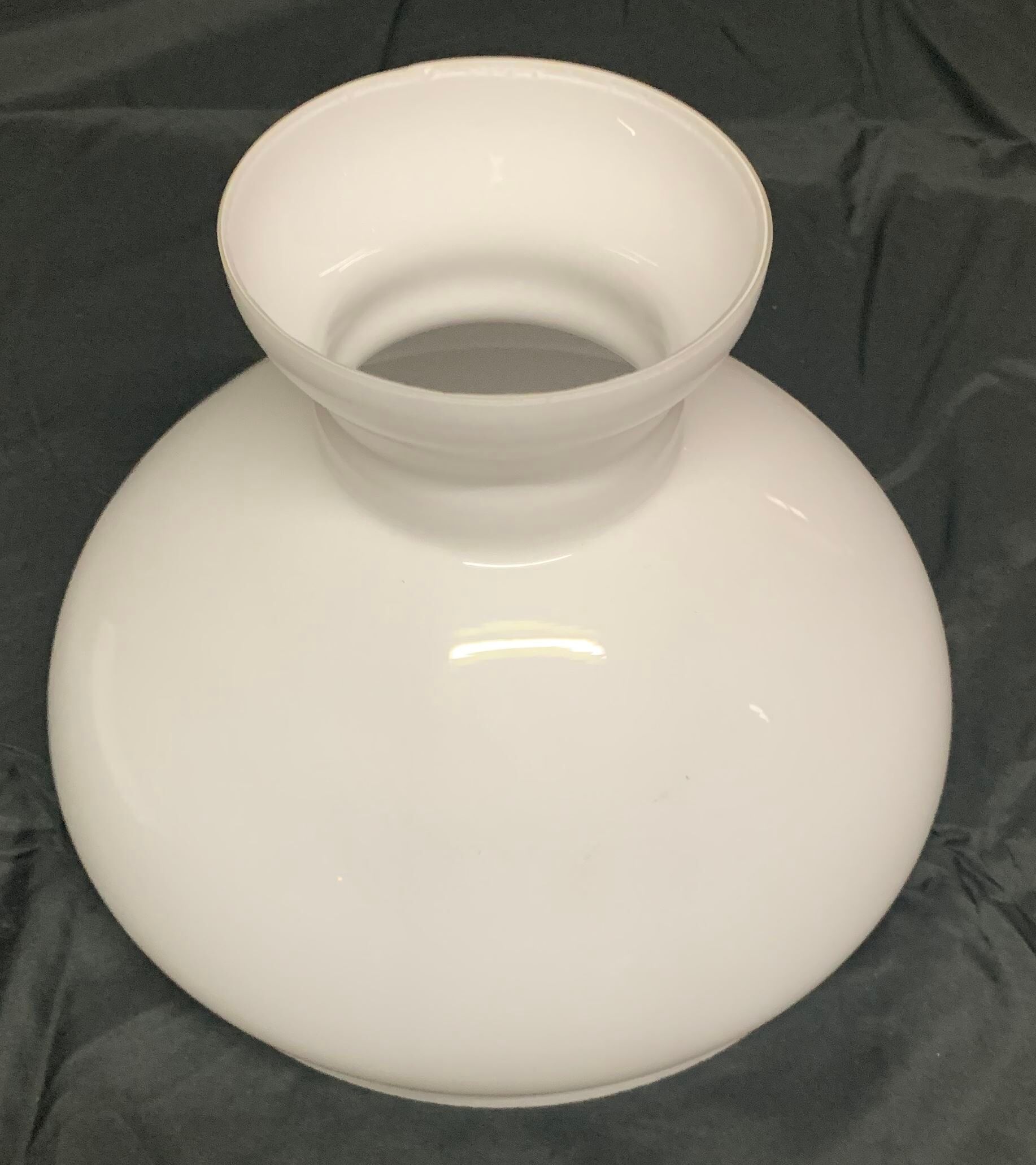 White opaline glass dome lampshade