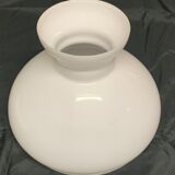 White opaline glass dome lampshade