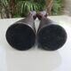 Pair of large Scandinavian teak candlesticks, vintage 1960.