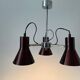 A Space Bordeaux ceiling light with 3 arms, 1970s, Germany