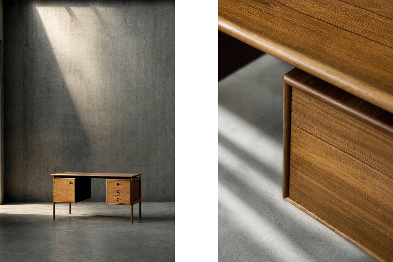 Modern vintage Danish teak desk from the 1950s by Arne Vodder for GV Møbler.