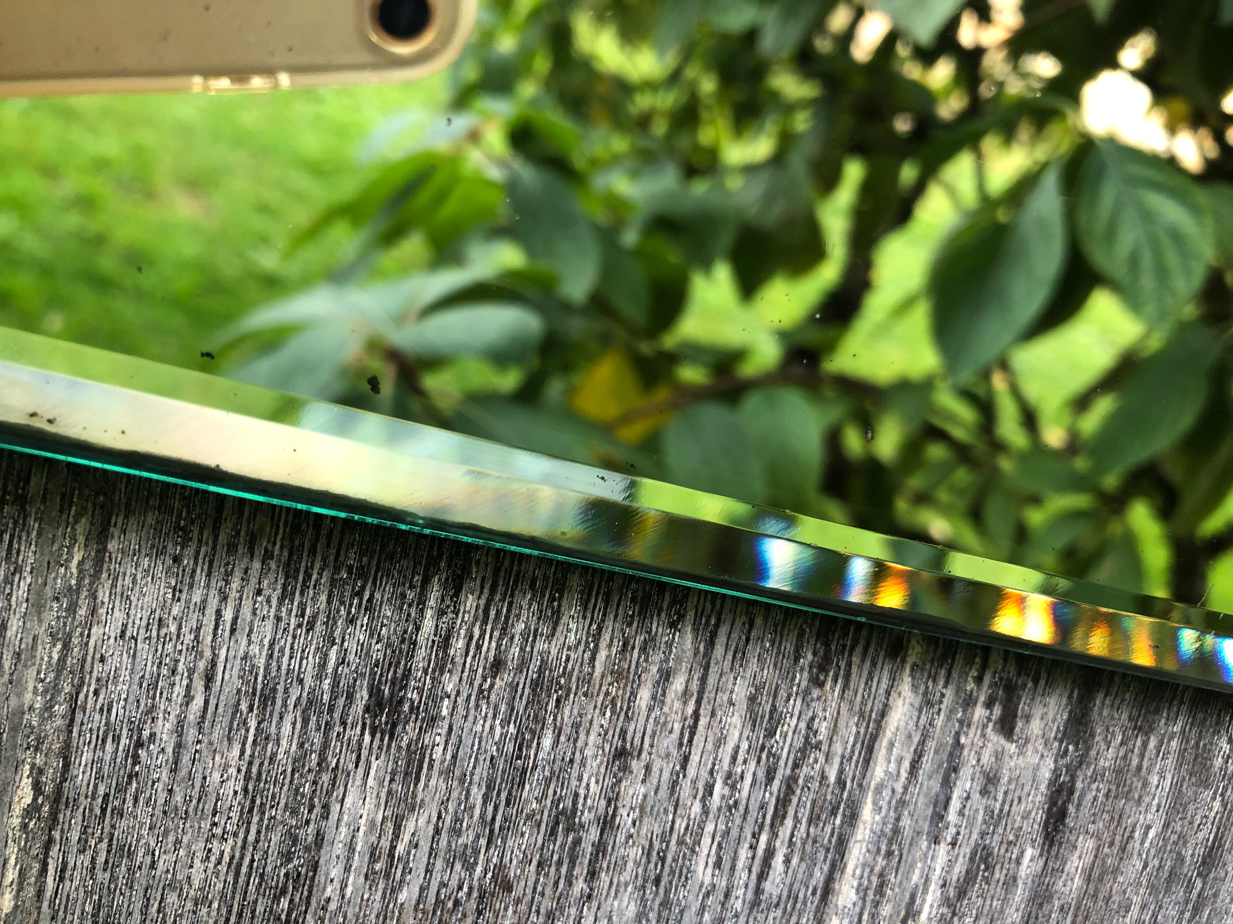 Hexagonal art deco mirror, 100x50 cm