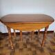Folding wooden round table