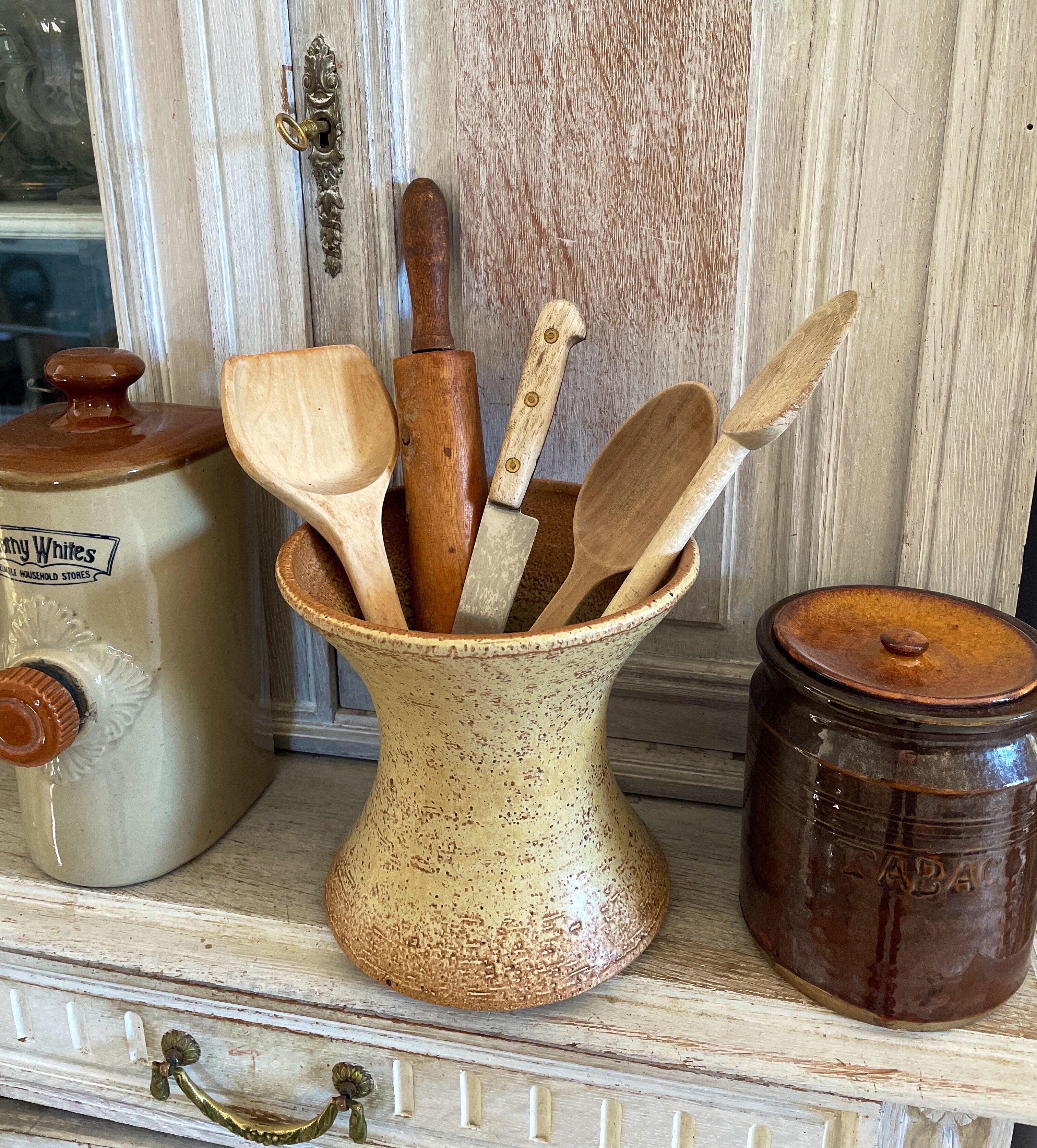 Diabolo vase in vintage stoneware