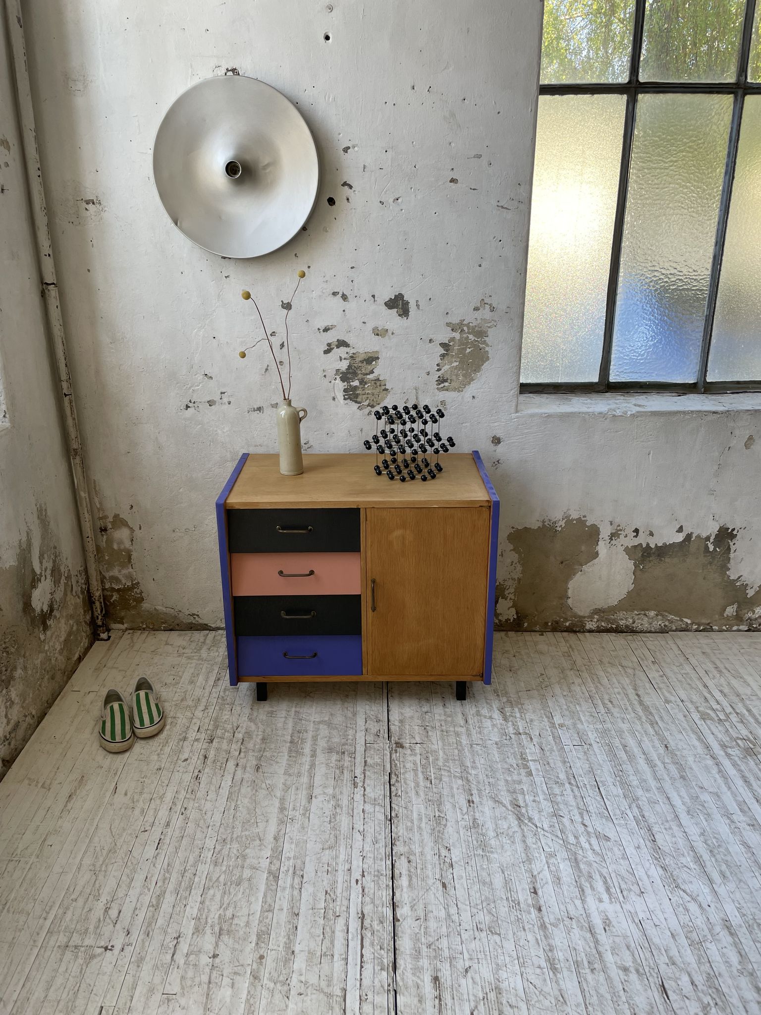 Colorful chest of drawers furniture 60s