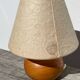 Lampe boule en bois vintage beige