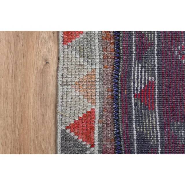Rainbow Colorful Turkish Vintage Handmade Wool Runner Rug 86x358