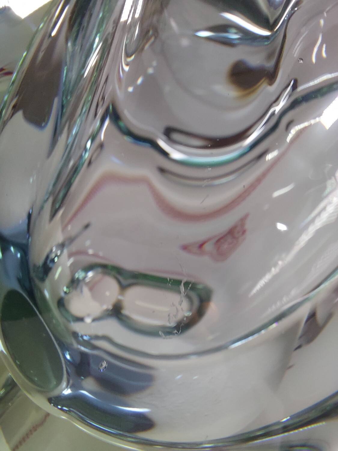 Organic glass vase by Jan Beránek Skrdlovice, mid-20th century.