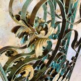 Screen, Art Deco wrought iron with floral decorations circa 30's