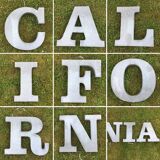 Ten letters sign in zinc material