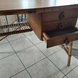 Louis Sognot rattan and bamboo desk
