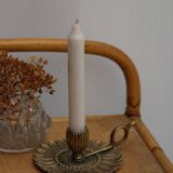 Gold metal candle holder