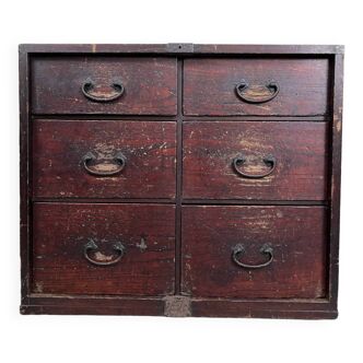 Small cabinet with a secret drawer for storing documents from Japan, Meiji Period.