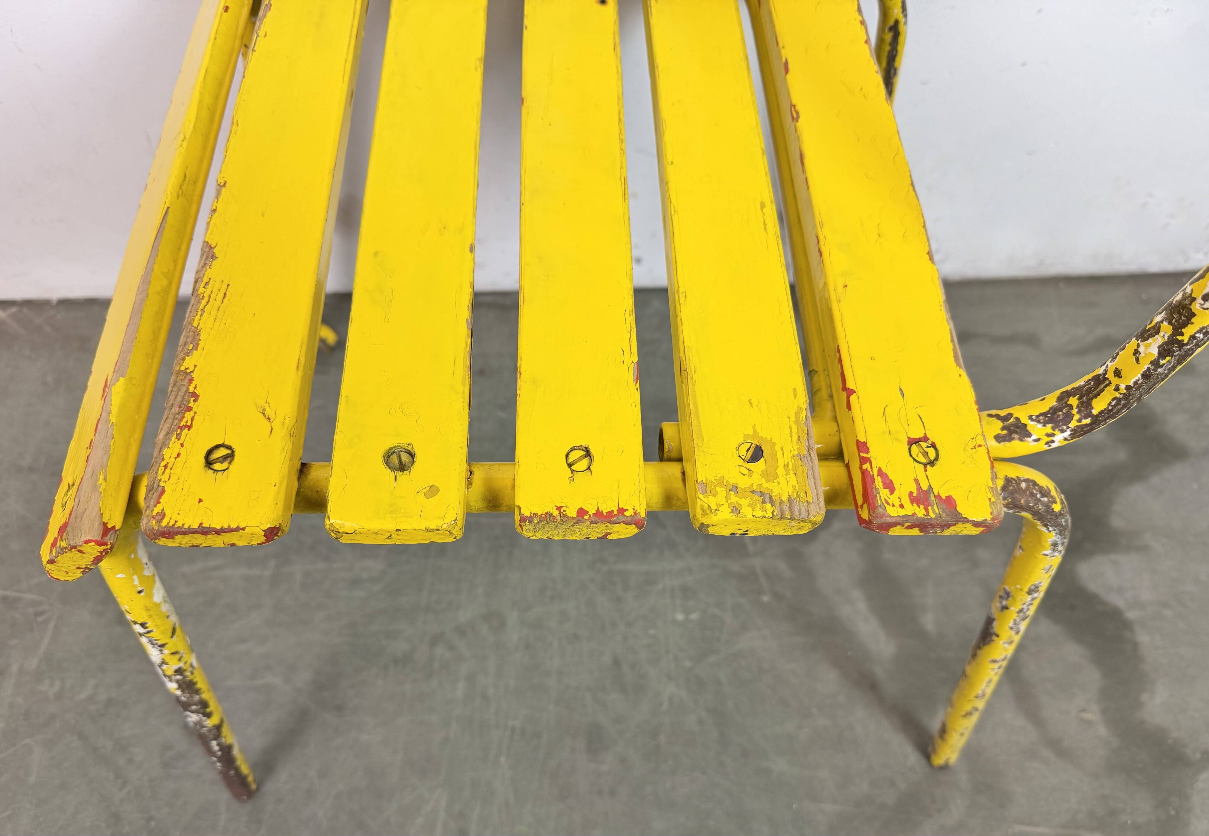 Vintage Yellow Industrial Chair, 1960s