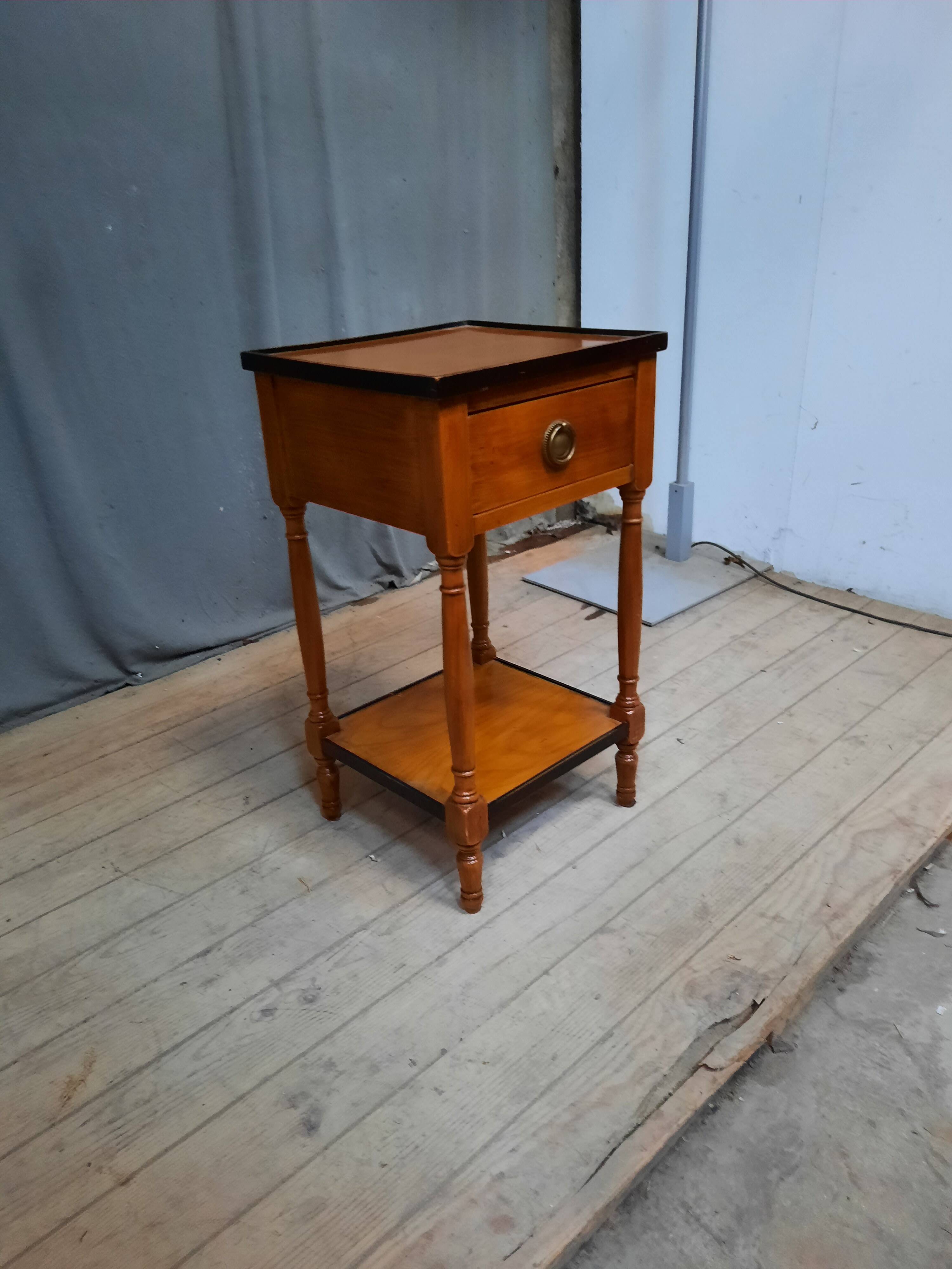 Cherry wood bedside table