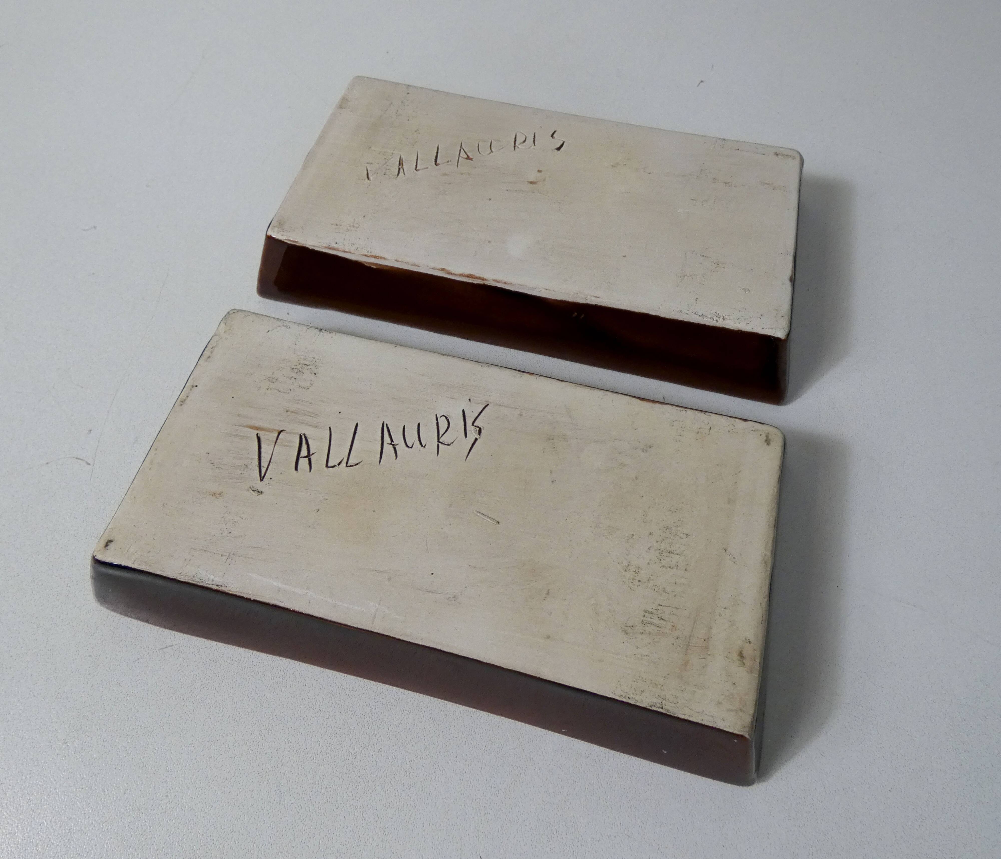 Vintage ceramic cups signed vallauris