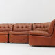 Vintage Italian curved modular sofa 1970s, set of 4