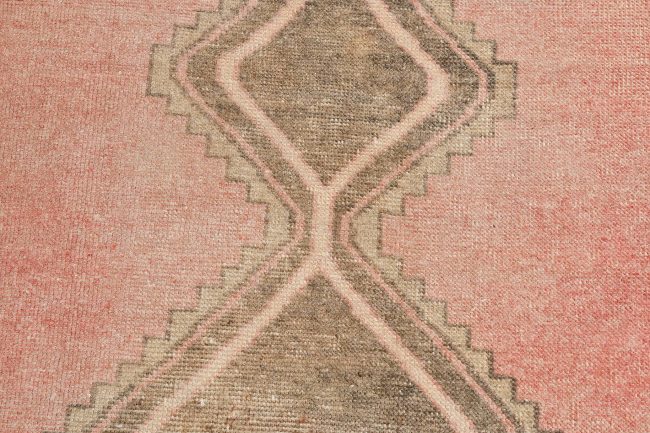 3x12 Pale Red Brown Vintage Runner Rug 80x380Cm SK 21977